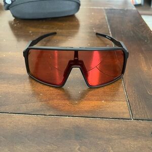 Oakley Black and Red Performance Sunglasses